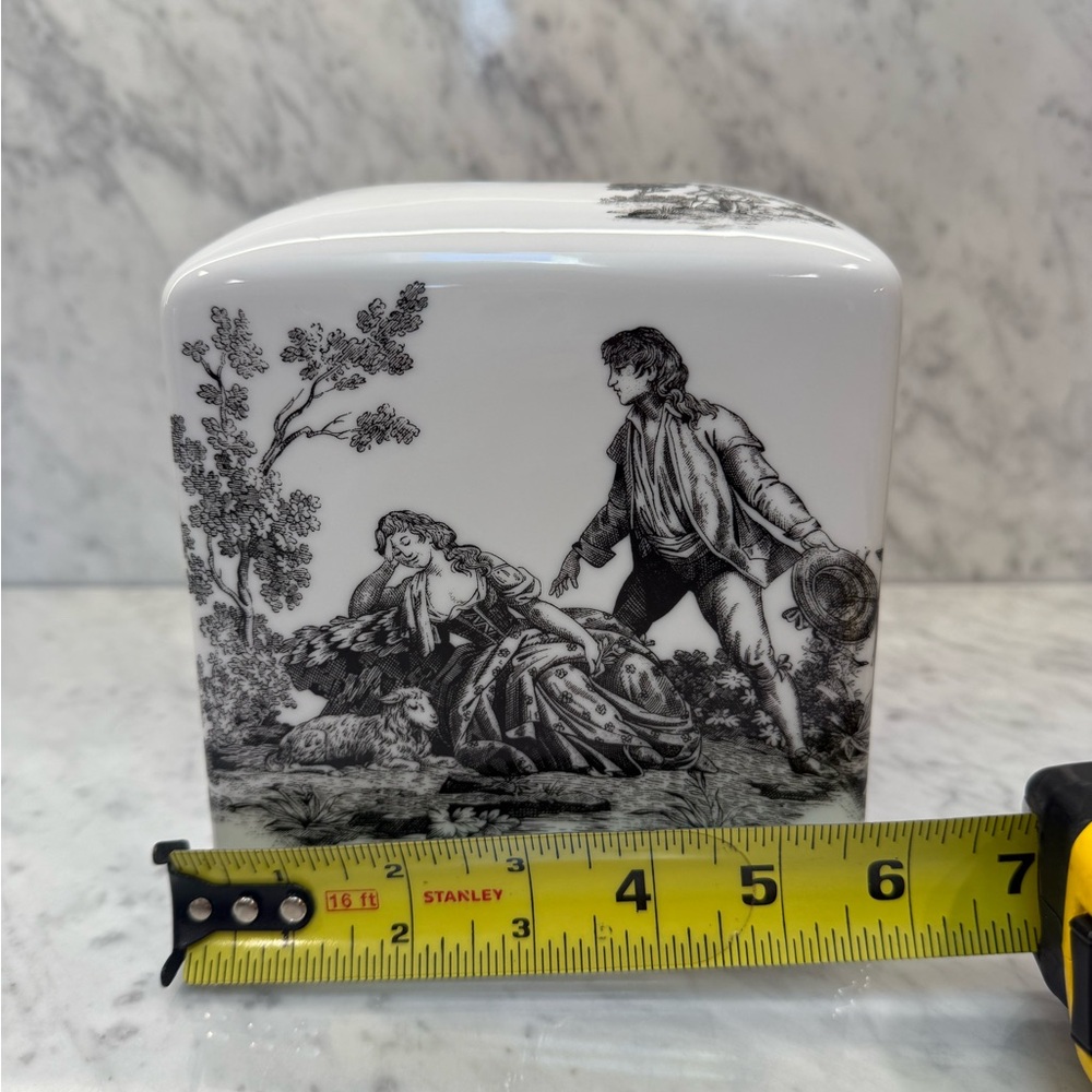 Vintage Liette International Hand Decorated Porcelain Napkin Holder - Picture 6 of 8